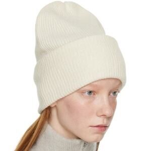 Lisa Yang The Stockholm Hat Beanie Cream Winter White NWT 100% Cashmere Organic